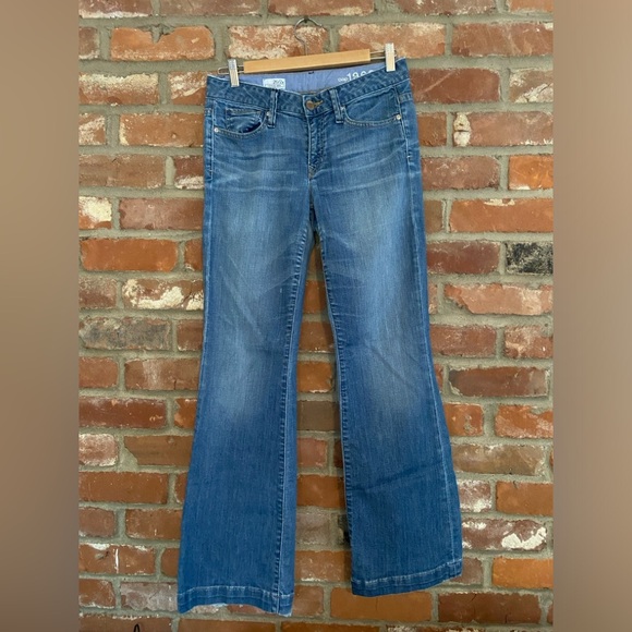 Gap Long and Lean Flare Jeans Denim Medium Wash Size 2a Ankle Petite Inseam - Picture 1 of 7